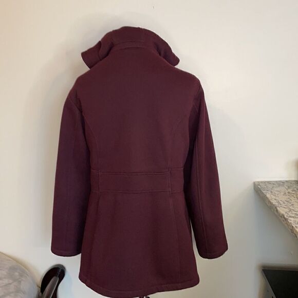 Details INTL Burgundy Full Zip Hooded Jacket w/Detachable Hood (Size: 1X) - Picture 8 of 14